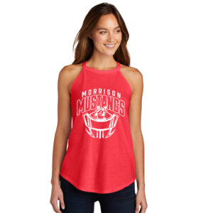Morrison Football District Made Ladies Perfect Tri Rocker Tank-Red Frost