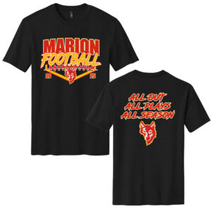 Marion Football District Made Mens Perfect Blend Crew Tee-Black