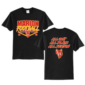 Marion Football Unisex Short Sleeve Tee-Black