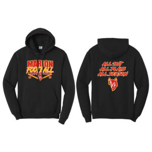 Marion Football Unisex Fleece Hooded Sweatshirt-Black