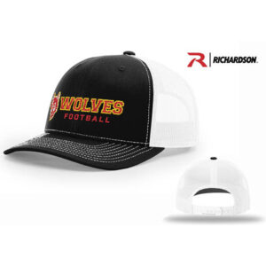 Marion Football Richardson Pro Crown Mesh Back Adjustable back cap Split-Black/White