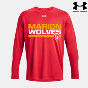 Marion Football Under Armour Men’s Team Tech Long Sleeve-Red