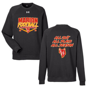 Marion Football Under Armour UA Rival Fleece Crewneck Sweatshirt Adult-Black