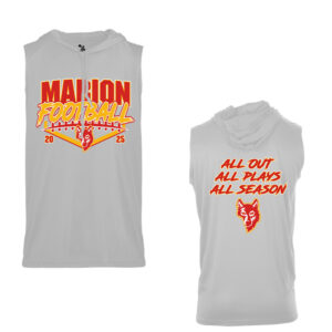Marion Football Badger B-Core Sleeveless Hood Tee Men-Silver