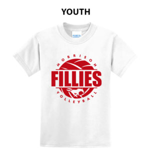 Morrison Volleyball  Youth Short Sleeve Tee-White