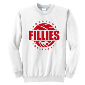 Morrison Volleyball Unisex Fleece Crewneck Sweatshirt-White