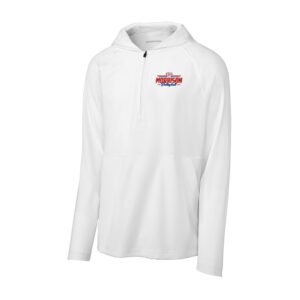 Morrison Volleyball Sport-Tek Adult Repeat 1/2-Zip Long Sleeve Hooded Jacket-White