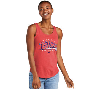 Morrison Volleyball District Women’s Relaxed Tri Blend Relxed Tank-Red Frost