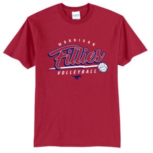 Morrison Volleyball Unisex Short Sleeve Tee-Red