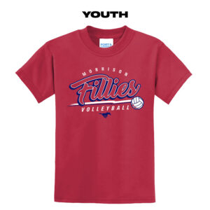 Morrison Volleyball Youth Short Sleeve Tee-Red