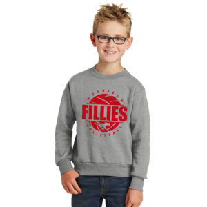 Morrison Volleyball Youth Fleece Crewneck Sweatshirt-Athletic Heather