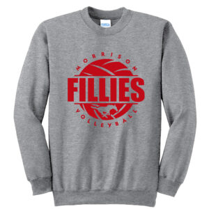 Morrison Volleyball Unisex Fleece Crewneck Sweatshirt-Athletic heather