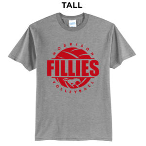 Morrison Volleyball Tall Cotton Short Sleeve Tee-Athletic heather