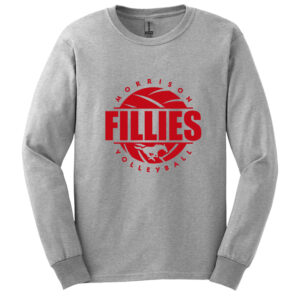 Morrison Volleyball Unisex Cotton Long Sleeve Tee-Ash