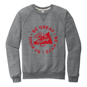 Morrison Cheer Unisex Jerzees Snow Heather French Terry Raglan Crew-Charcoal