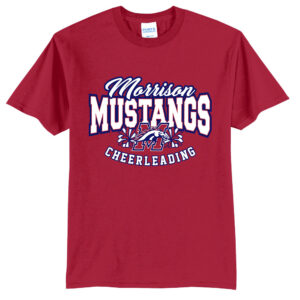 Morrison Cheer Unisex Basic Short Sleeve Tee-Red