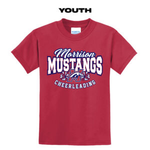 Morrison Cheer Youth Short Sleeve Tee-Red