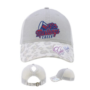 Morrison Cheer Infinity Her Women’s Printed Visor with Mesh Back Cap-Grey Snow Leopard