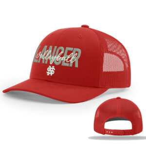 NS Volleyball Richardson Pro Crown Mesh Back solid color Adjustable back cap Solid-Red