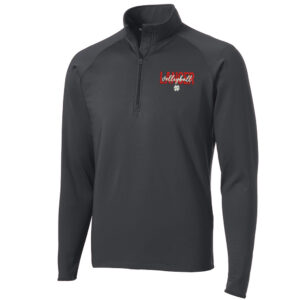 NS Volleyball Sport Tek Men Sport Wick Stretch 1/2 Zip Pullover-Charcoal