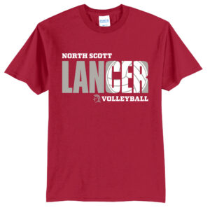 NS Volleyball Unisex Short Sleeve Tee-Red