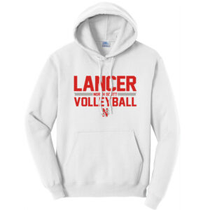 NS Volleyball Unisex Fleece Hooded Sweatshirt-White