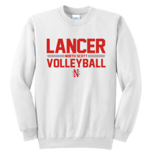 NS Volleyball Unisex Fleece Crewneck Sweatshirt-White