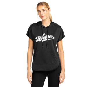 NW Athletics New Era Women’s Performance Terry Short Sleeve Hoodie-Black