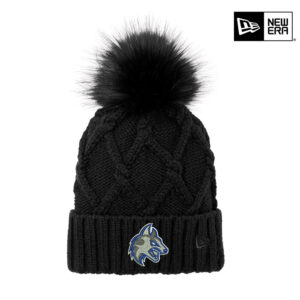 NW Athletics New Era Faux Fur Pom Beanie-Black
