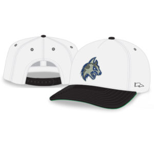 NW Athletics Rah-Rah 5-Panel Chino Twill Snapack Cap-White/Black/Green Underbill