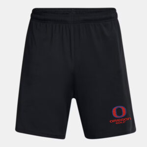 Oregon Golf Under Armour Men’s UA Tech Vent 7″ pocketed  Shorts-Black