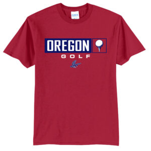 Oregon Golf Unisex Basic Short Sleeve Tee-Red