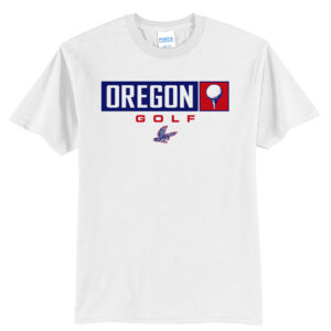 Oregon Golf Unisex Short Sleeve Tee-White