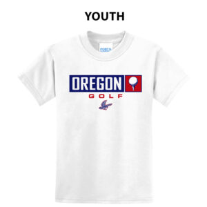 Oregon Golf Youth Short Sleeve Tee-White