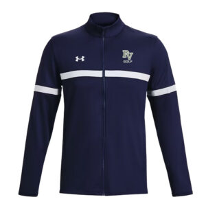 PV Golf Under Armour Men’s Team Knit Warm Up Full Zip-Navy/White
