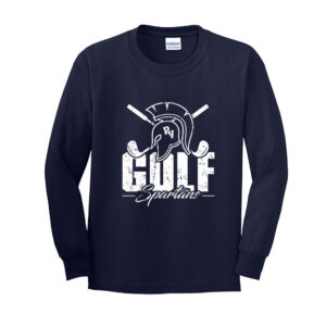 PV Golf Youth Cotton Long Sleeve Tee-Navy