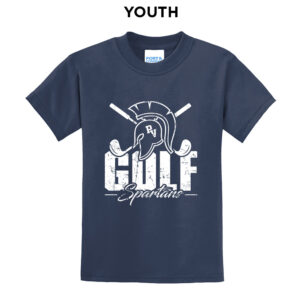 PV Golf Youth Short Sleeve Tee-Navy