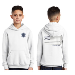 PV Golf Youth Fleece Hooded Sweatshirt-White