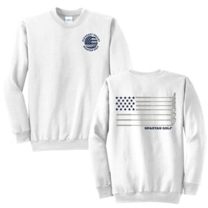 PV Golf Unisex Fleece Crewneck Sweatshirt-White