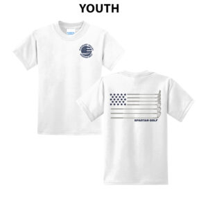 PV Golf Youth Short Sleeve Tee-White