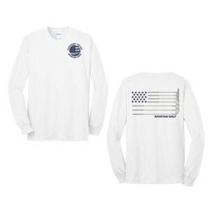 PV Golf Unisex Cotton Long Sleeve Tee-White