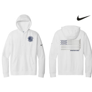 PV Golf Nike Club Fleece Sleeve Swoosh Pullover Hoodie Adult-White
