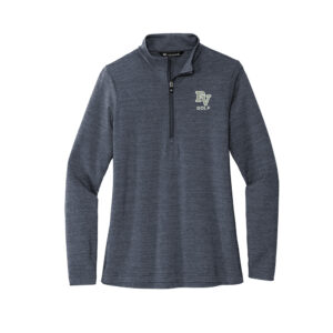 PV Golf TravisMathew Ladies Crestview 1/4-Zip-Vintage Indigo Heather