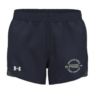 PV Girls CC Women’s UA Fly-By Unlined 3″ Shorts-Navy/White