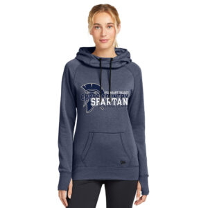 PV Girls CC New Era Ladies Tri-Blend Fleece Pullover Hoodie-True Navy Heather