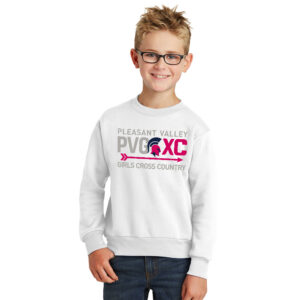 PV Girls CC Youth Fleece Crewenck Sweatshirt-White