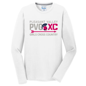PV Girls CC Men Long Sleeve Essential Blended Performance Tee-White