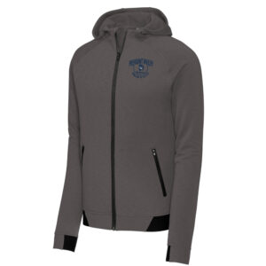 PV Girls Swim Dive Sport Tek Men PosiCharge Strive Hooded Full Zip-Graphite