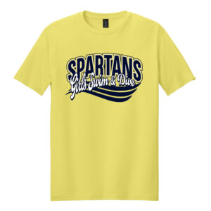 PV Girls Swim Dive Unisex Ring Spun Cotton Short Sleeve Tee-Cornshilk