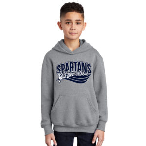 PV Girls Swim Dive Youth Fleece Hooded Sweatshirt-Athletic Heather